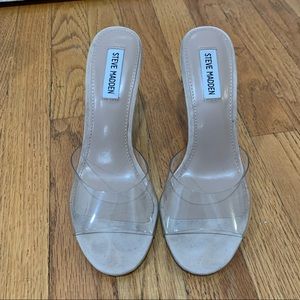Steve Madden Clear slip on heels